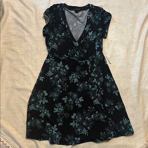 Torrid Black and Teal Patterned Dress